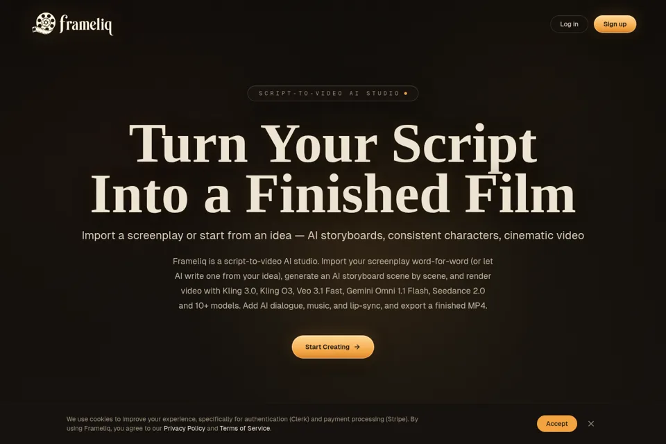 Aperçu de la landing page