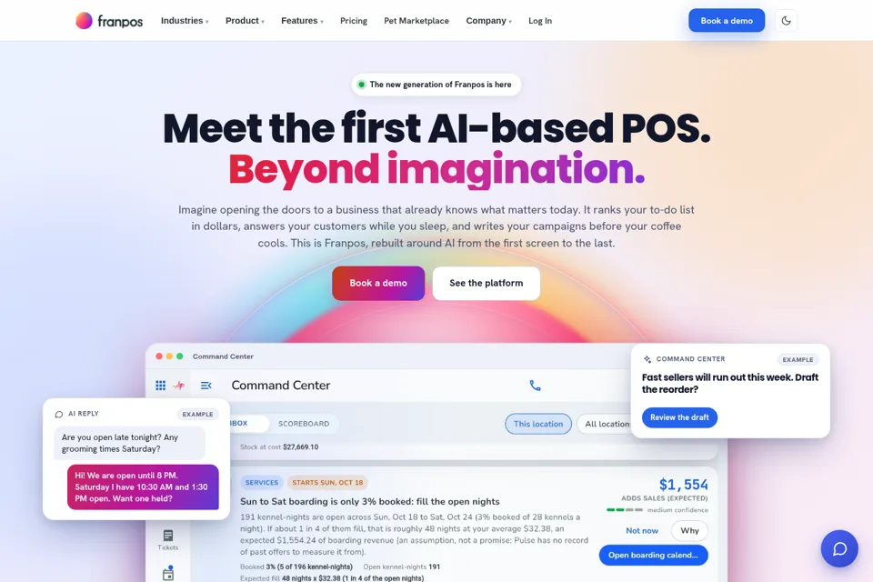 Aperçu de la landing page