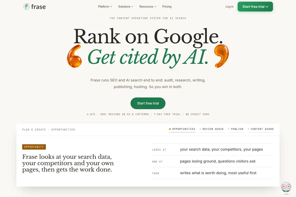 Landing page preview