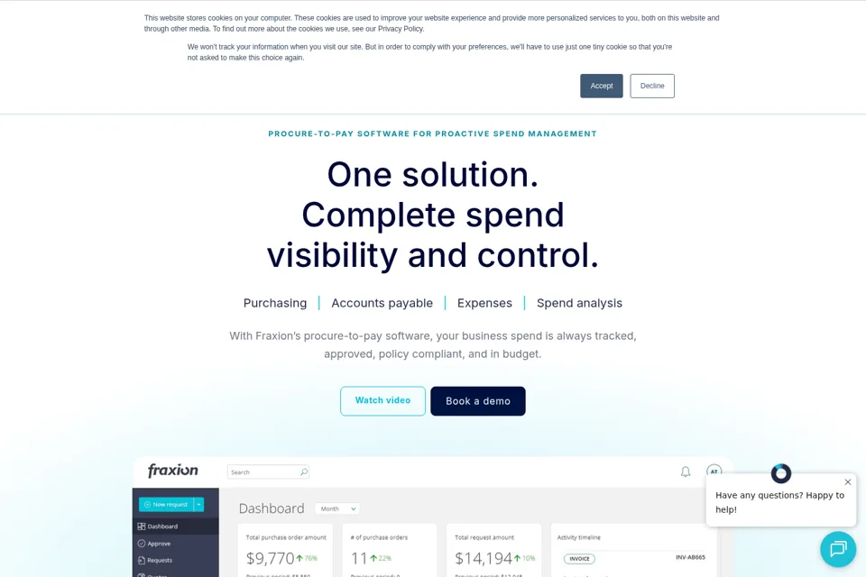 Aperçu de la landing page