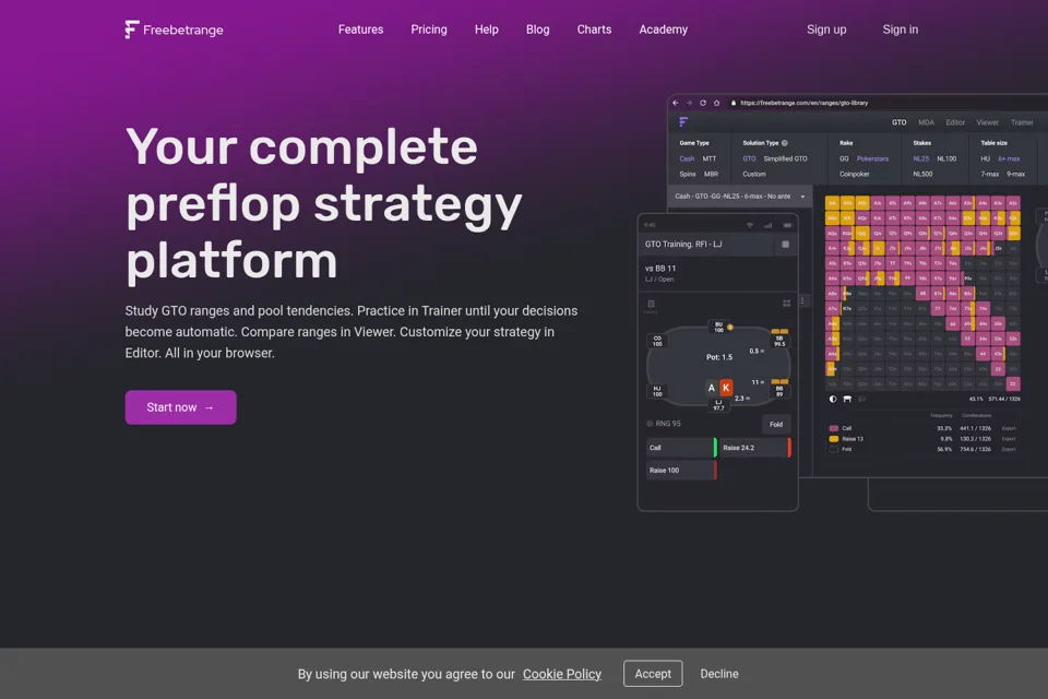 Aperçu de la landing page