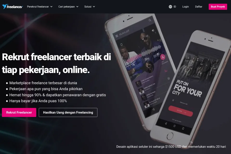 Aperçu de la landing page