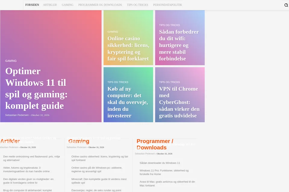 Aperçu de la landing page