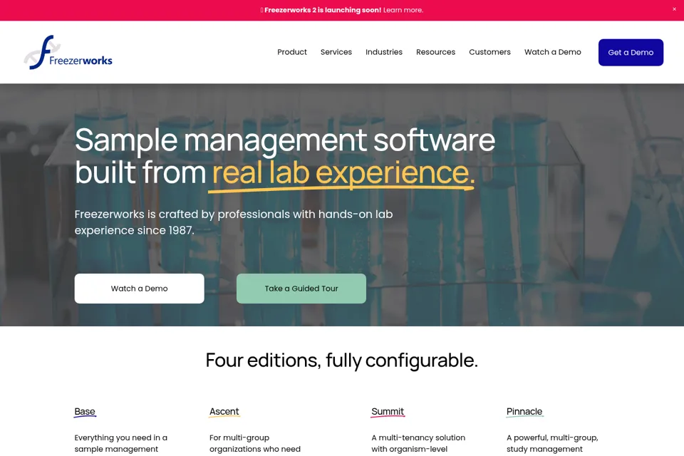 Aperçu de la landing page