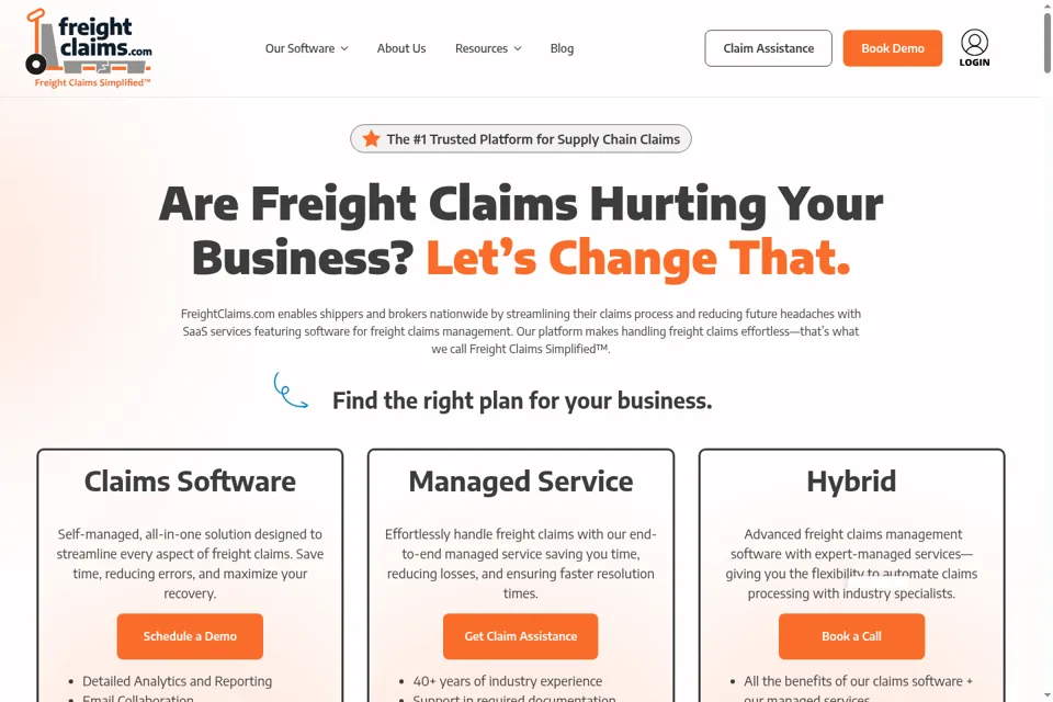 Aperçu de la landing page