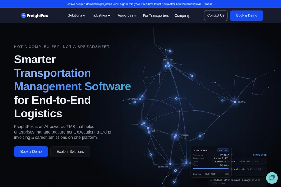 Aperçu de la landing page