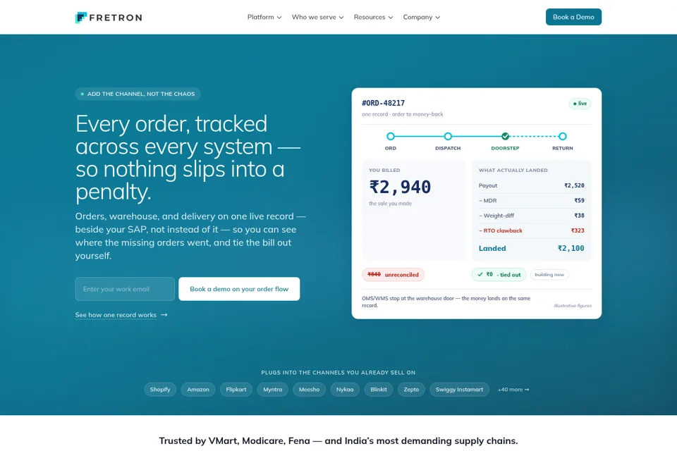 Aperçu de la landing page