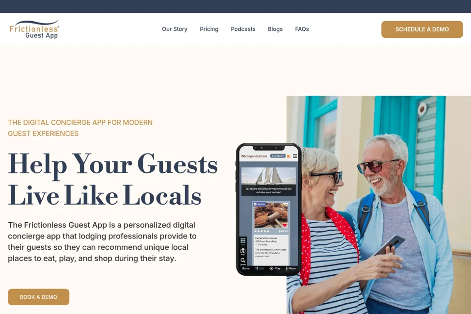 Aperçu de la landing page