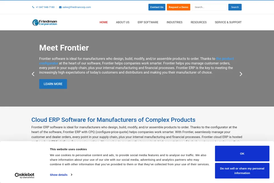 Aperçu de la landing page