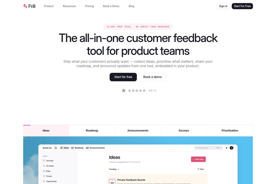 Landing page preview