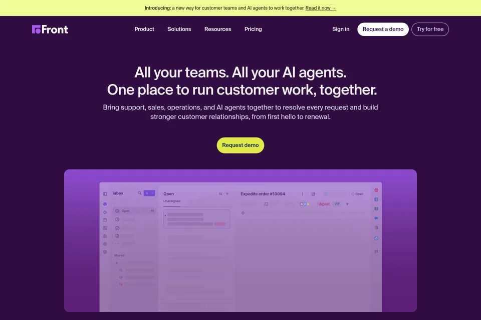 Aperçu de la landing page