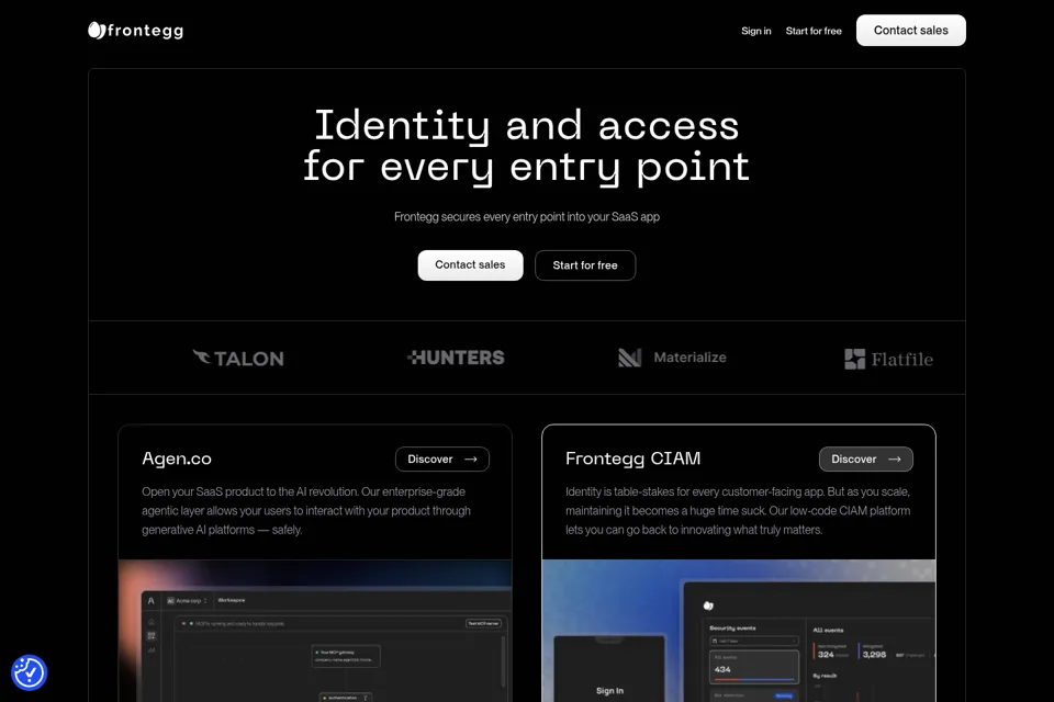 Aperçu de la landing page