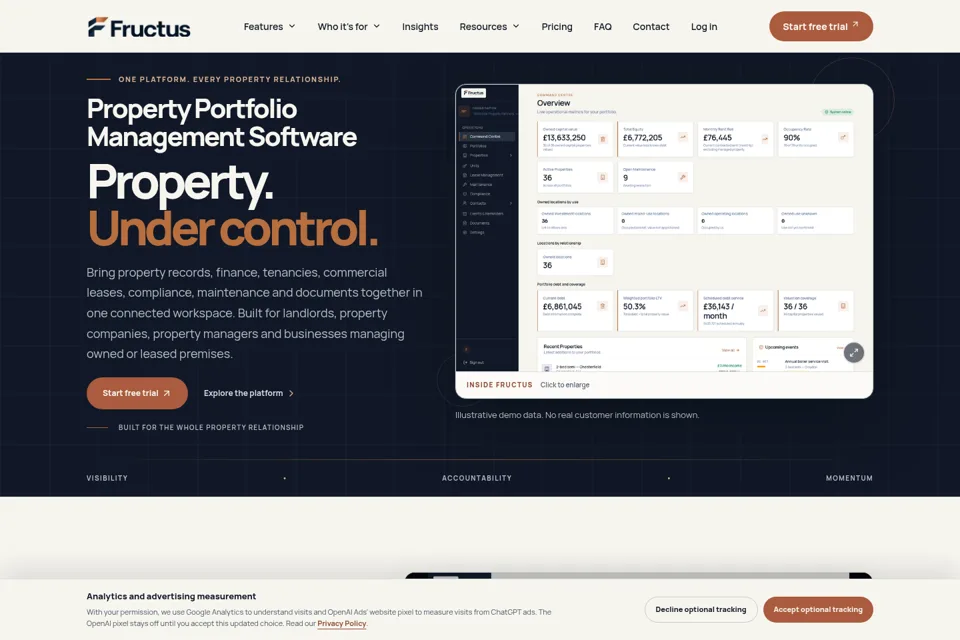 Landing page preview