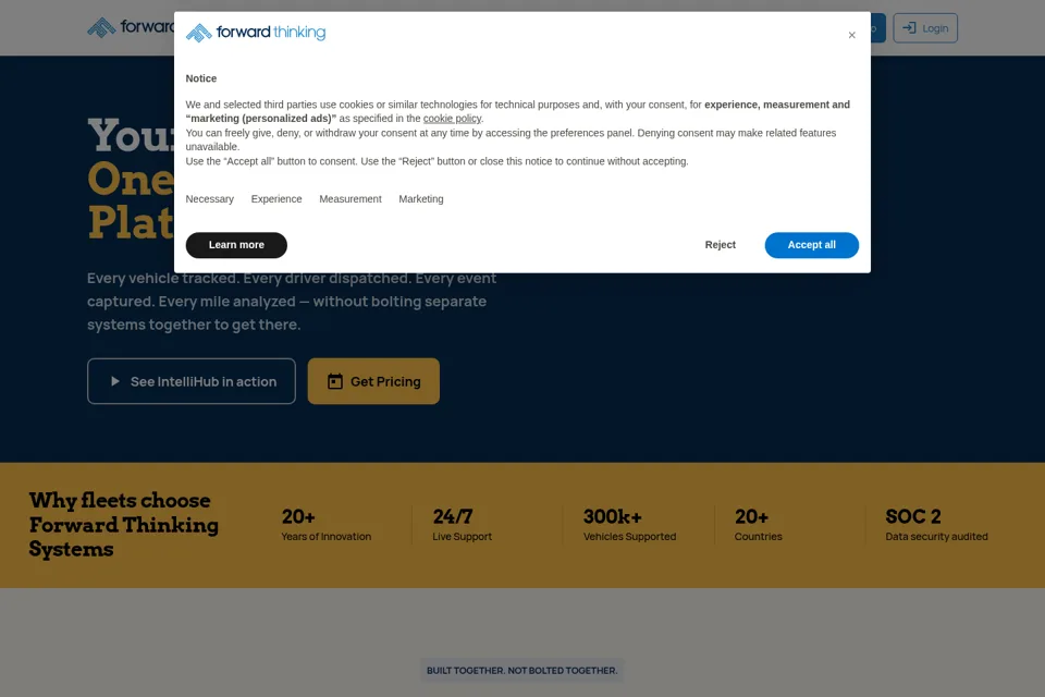 Aperçu de la landing page