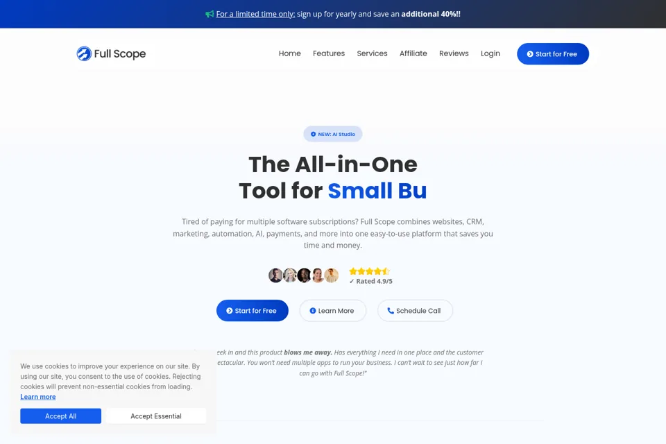 Landing page preview