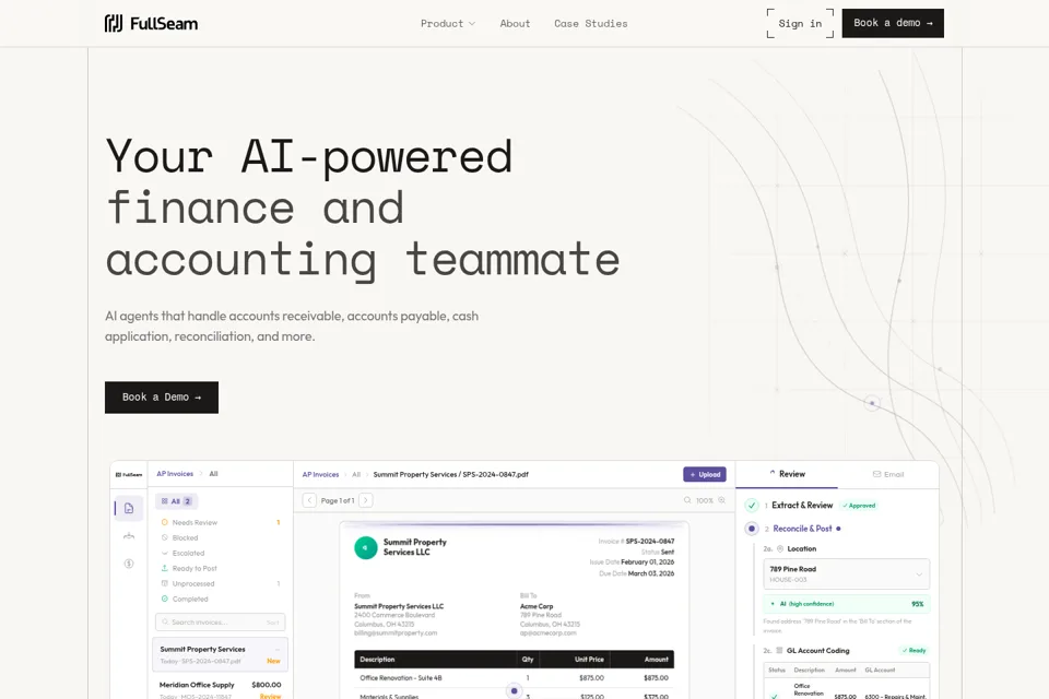 Aperçu de la landing page