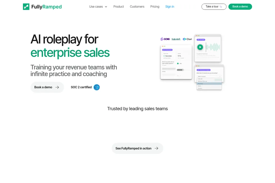 Aperçu de la landing page