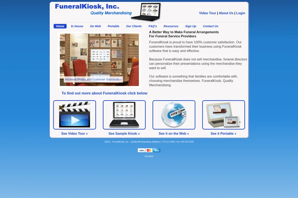 Aperçu de la landing page
