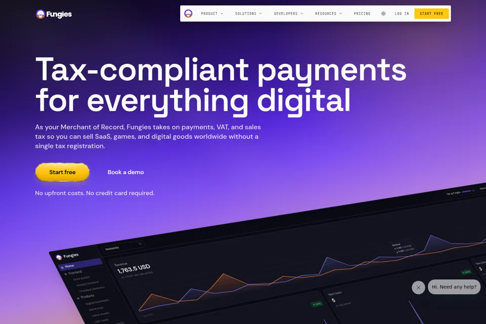 Aperçu de la landing page