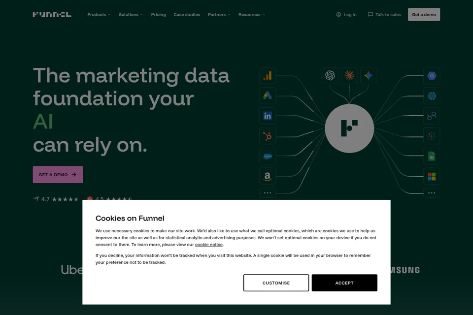 Aperçu de la landing page