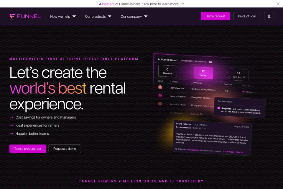 Aperçu de la landing page