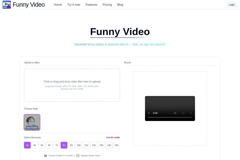 Aperçu de la landing page