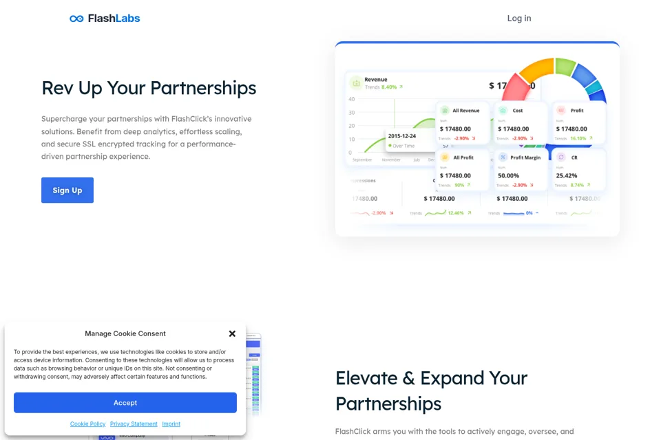 Aperçu de la landing page