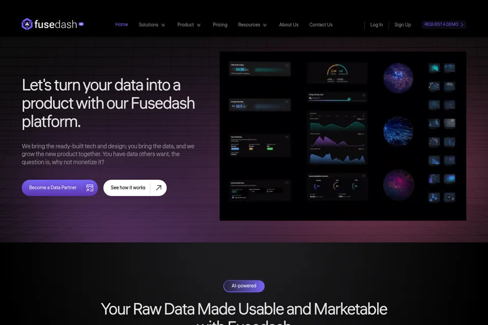 Aperçu de la landing page