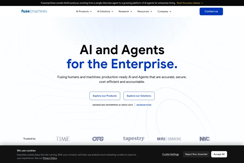 Aperçu de la landing page