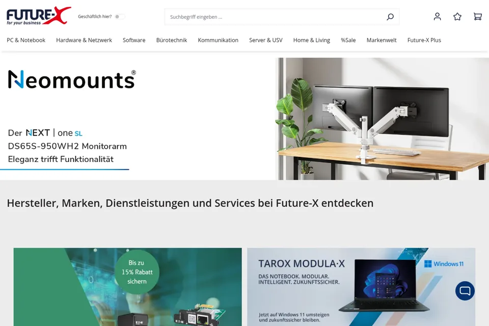Aperçu de la landing page