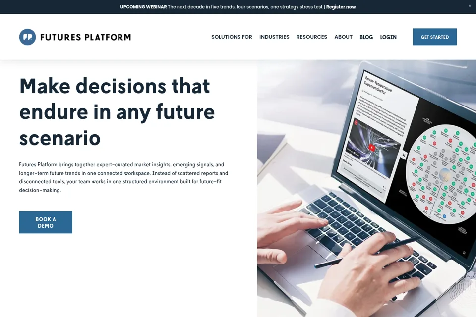 Aperçu de la landing page
