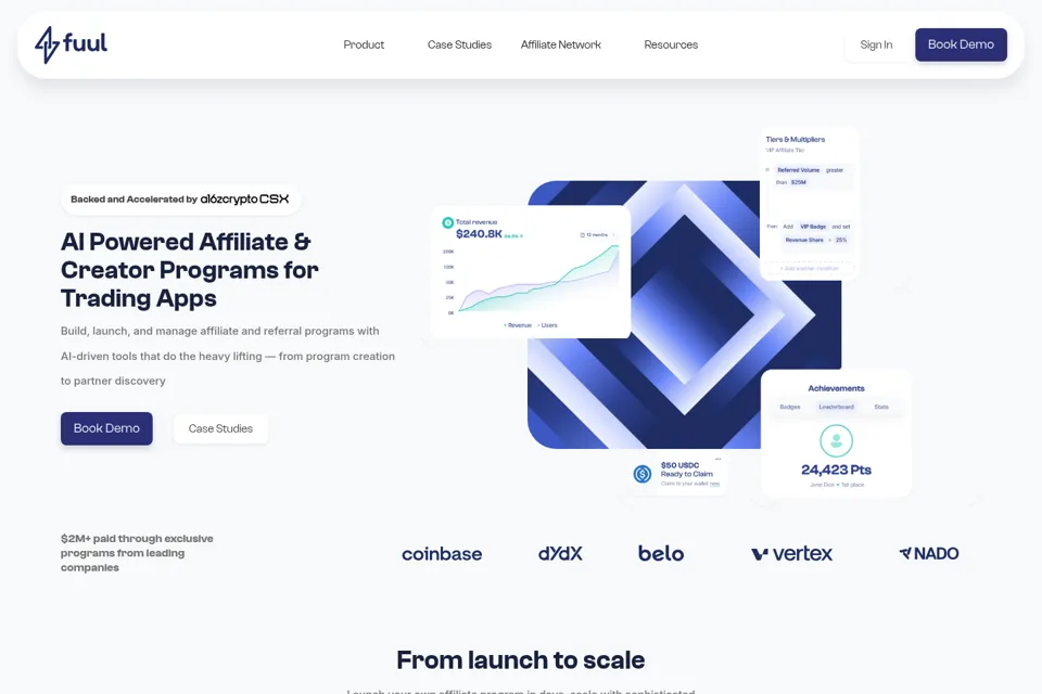 Aperçu de la landing page