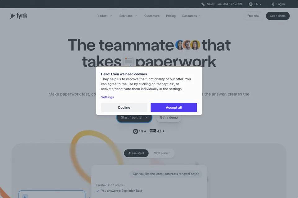 Aperçu de la landing page
