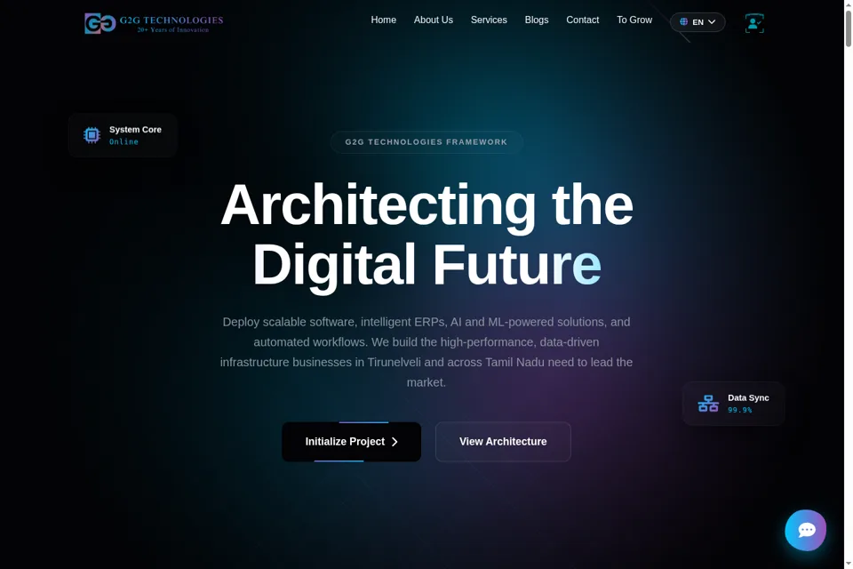 Aperçu de la landing page