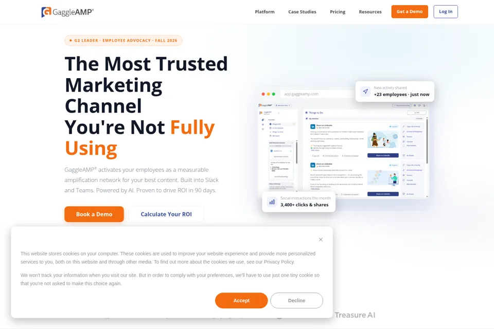 Aperçu de la landing page
