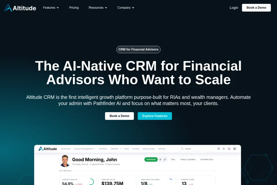 Aperçu de la landing page