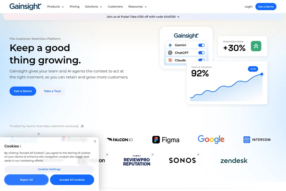 Aperçu de la landing page