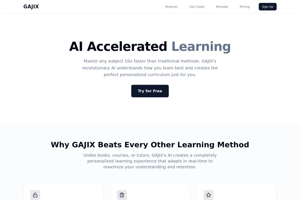 Aperçu de la landing page