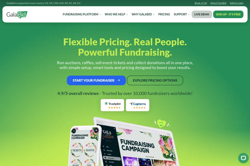 Landing page preview