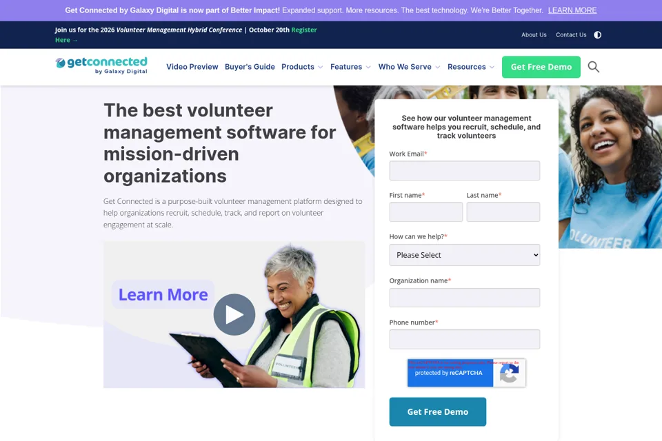 Aperçu de la landing page