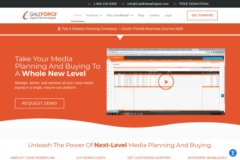 Aperçu de la landing page