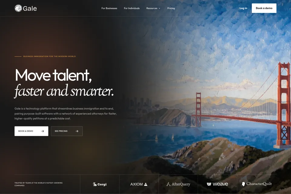 Aperçu de la landing page