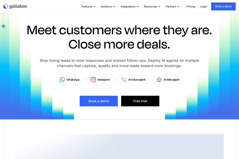 Aperçu de la landing page