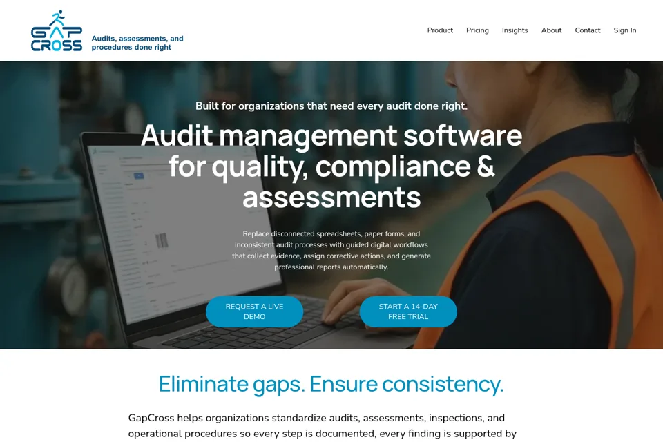 Aperçu de la landing page