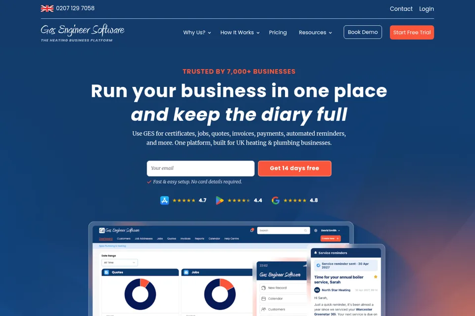 Landing page preview