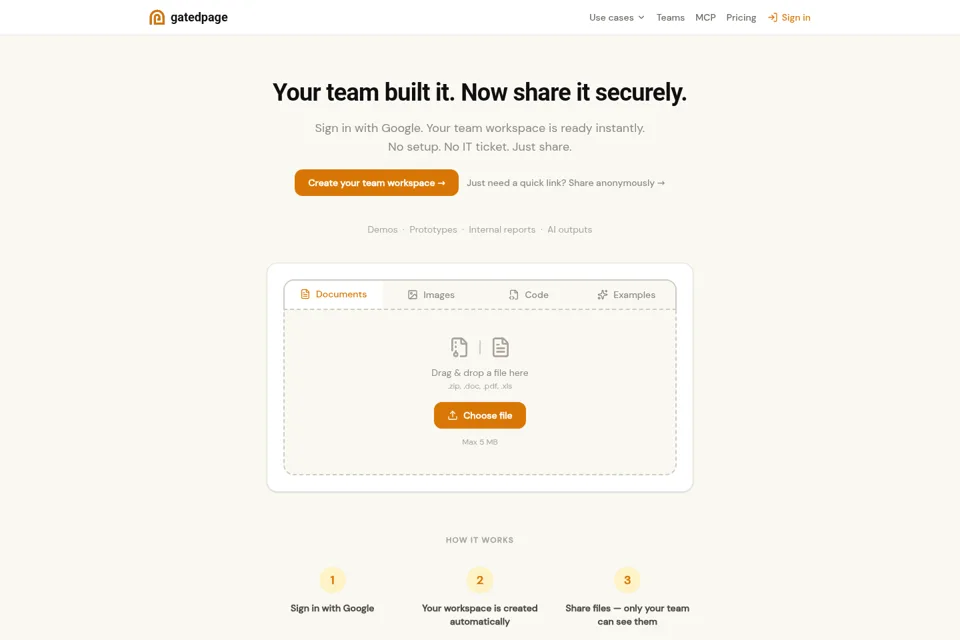 Aperçu de la landing page