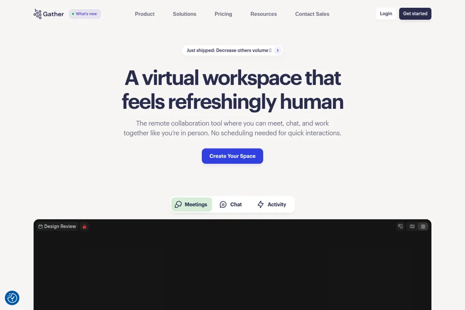 Aperçu de la landing page