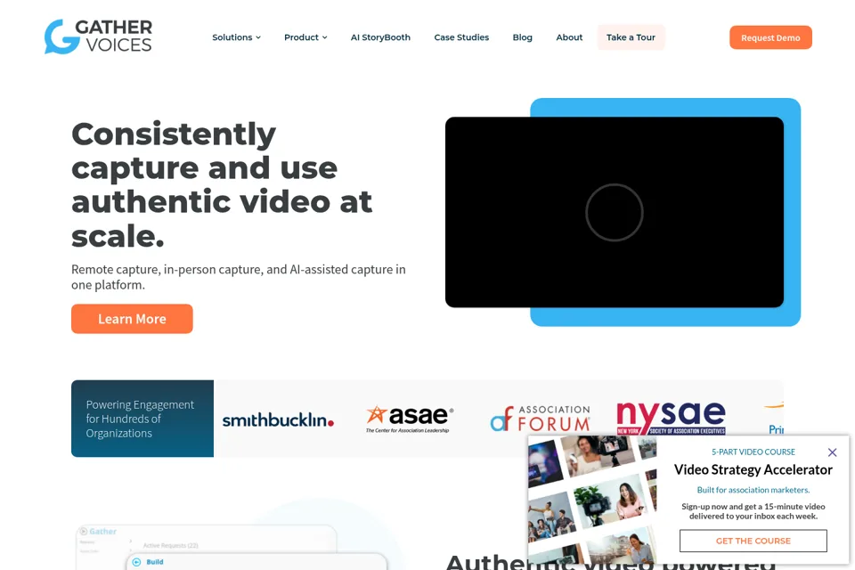 Aperçu de la landing page
