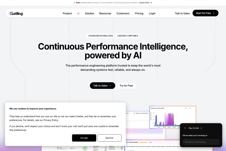 Aperçu de la landing page
