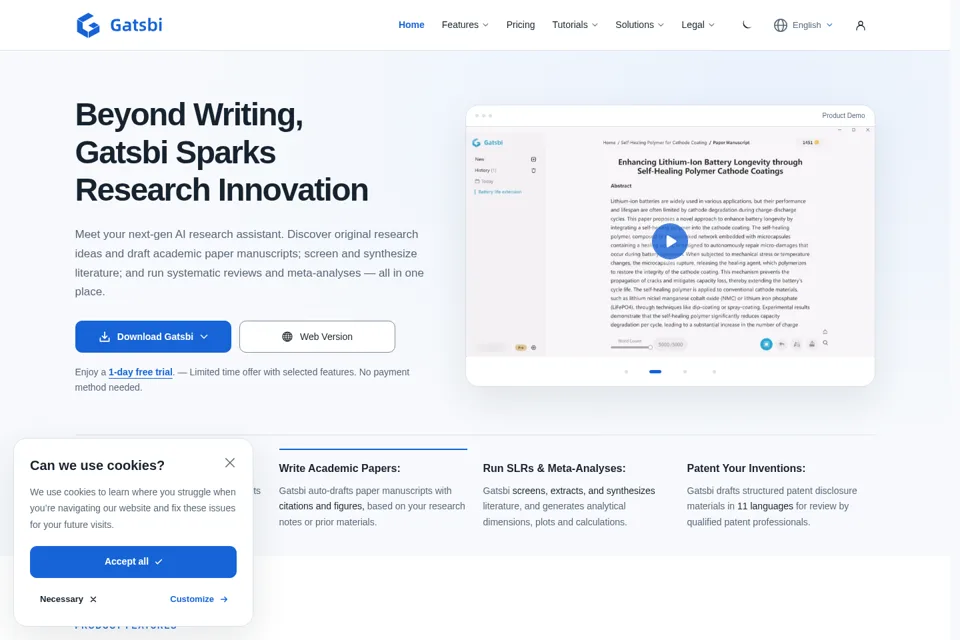Landing page preview